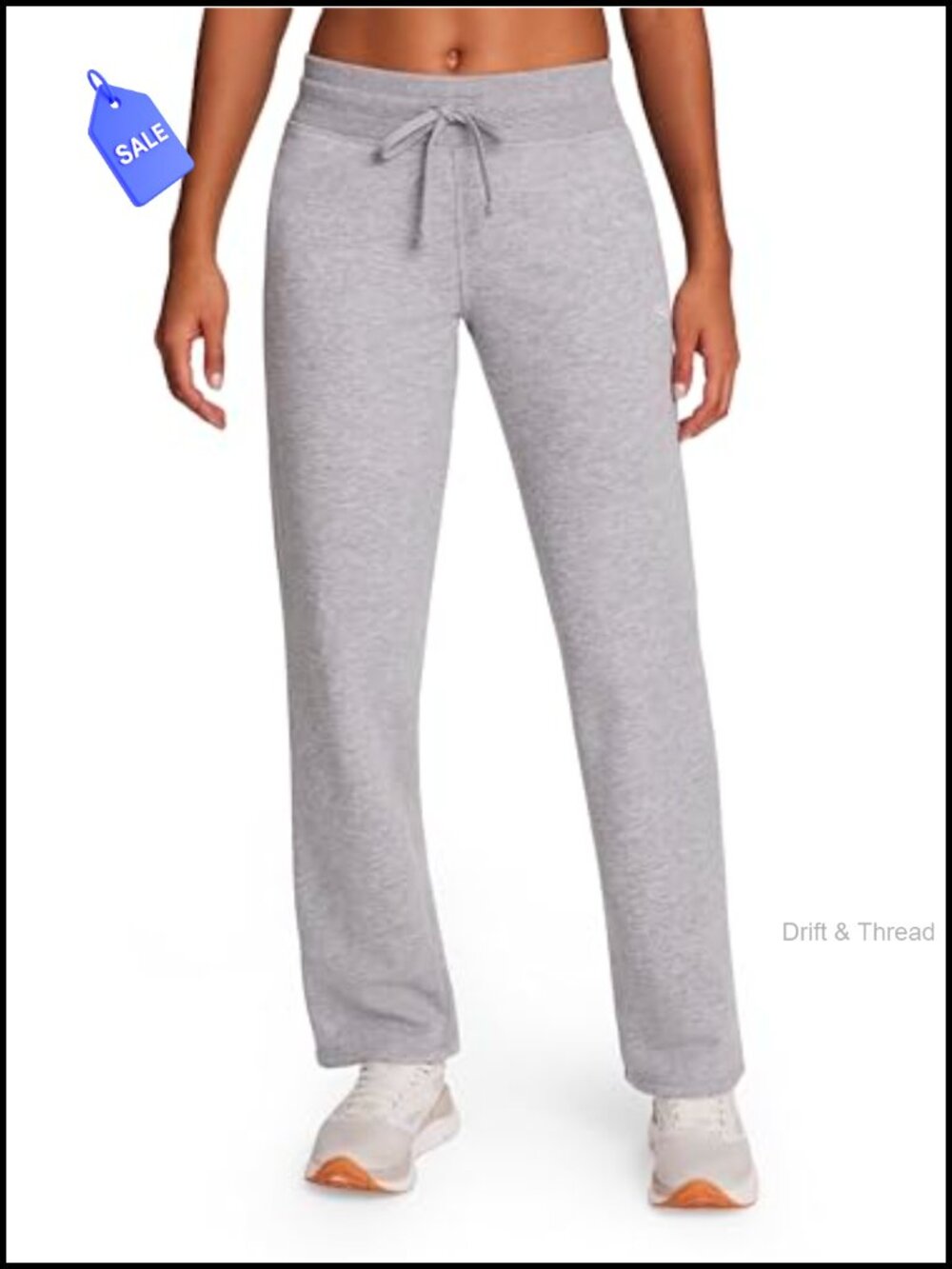 Women's Midweight Fleece Sweatpants with Pockets, 30" Inseam, Drawcord Waist